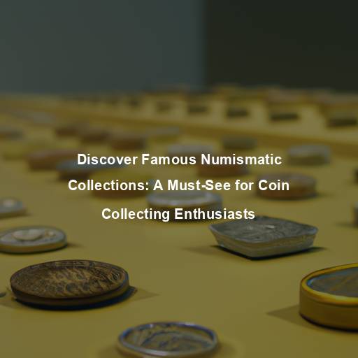 Discover Famous Numismatic Collections: A Must-See for Coin Collecting Enthusiasts