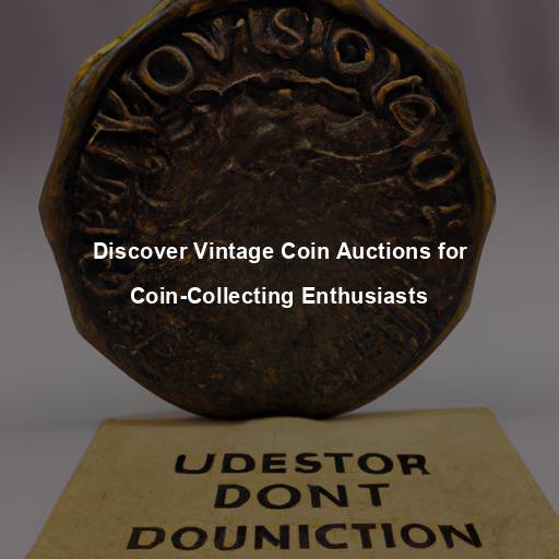 Discover Vintage Coin Auctions for Coin-Collecting Enthusiasts